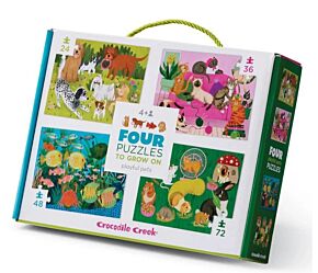 Four playful pets puzzles Crocodile Creek