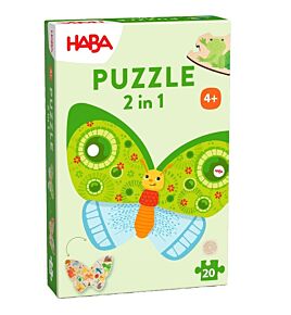 Houten puzzel 2-in-1 vlinder